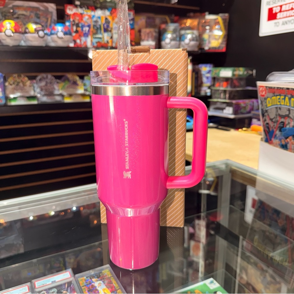 Stanley x starbucks Hot Pink Travel Mug with Handle
